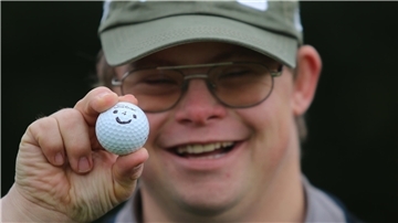 Handicap-Golfer Kevin Bäse