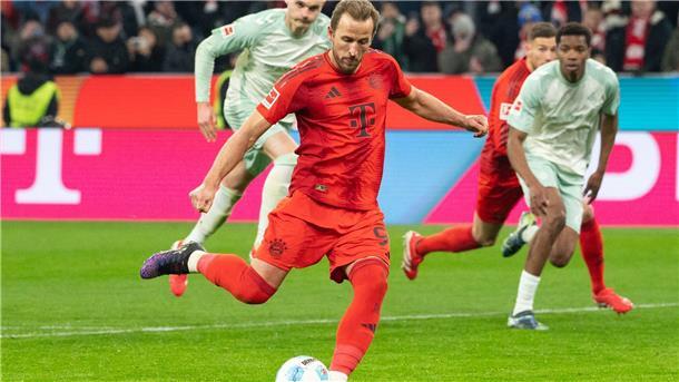 Elfmeter-„Alien“ Kane gibt Bayern Energieschub Harry Kane bei seinem 29. Elfmeter-Tor nacheinander zum 3:0-Endstand gegen Werder.