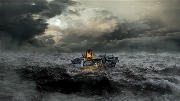 Schiff auf der Nordsee