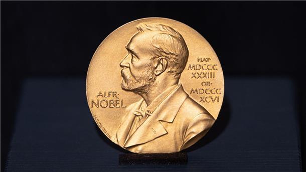 Spiegelbilder dieser Zeit - Die Nobelpreise werden vergeben Heiß begehrt: Die Nobelmedaille, in diesem Fall diejenige, die der deutsche Schriftsteller Günter Grass 1999 in der Kategorie Literatur erhalten hat.