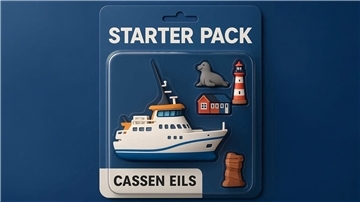 Helgoland-Schiff im Miniaturset, gepostet von der Reederei Cassen Eils auf der Social-Media-Plattform Instagram.