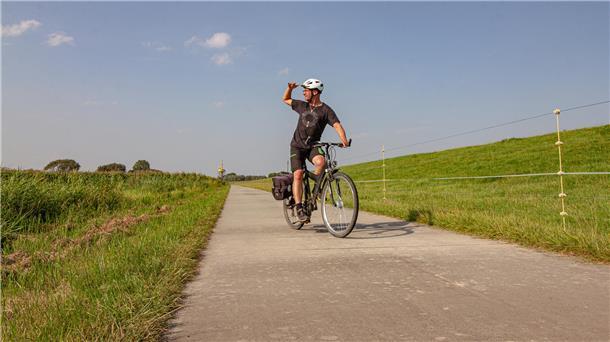Hendrik Friedrichs auf der Radtour nach Sandstedt
