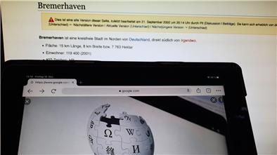 Heute gibt es bei Wikipedia einen langen Artikel zu Bremerhaven. Doch am Anfang sah der noch ganz anders aus.