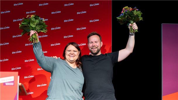 Hilke Hochheiden und Thorben Peters sind die neuen Landesvorsitzenden der Linken in Niedersachsen. 