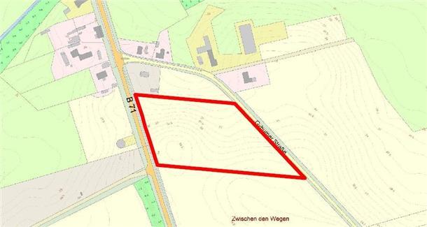 Hinter Wehldorf, zwischen der B71 und der Gyhumer Straße, soll auf der bisher landwirtschaftlich genutzten Fläche eine Gewerbefläche entstehen.