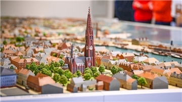 Historisches Modell Bremerhavens.