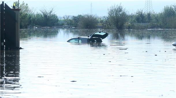 Klimabericht für Europa: Rekord bei Hitzestress Hochwasser nach heftigen Regenfällen im November 2023 in der Toskana.