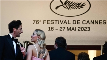 Hollywood-Glamour in Cannes: Adrien Brody und Scarlett Johansson.