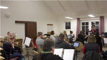 Ideal zum Musizieren: das JBO Wilstedt in ihrem neuen Proberaum.