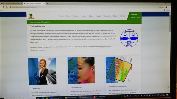 Ihre Online-Dienste bietet die Stadt gebündelt als Teil der Internetpräsenz an.