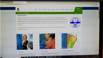 Ihre Online-Dienste bietet die Stadt gebündelt als Teil der Internetpräsenz an.