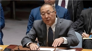 „Illegale Militäroperationen stoppen“: Chinas UN-Botschafter Zhang Jun.