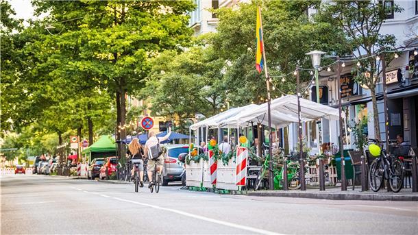 Blick in die Alte Bürger im Juli 2021.