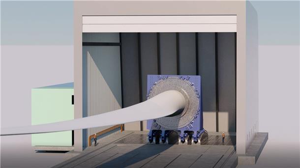 Im Fischereihafen entsteht beim Fraunhofer-Institut IWES ein neuer Prüfstand für große Rotorblätter. Das Land Bremen übernimmt jetzt den Erbbauzins für das Grundstück, weil der Bund unentgeltliche Nutzungsrechte fordert. Die zusätzlichen Kosten betragen 1,1 Millionen Euro.