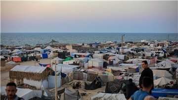 Im Gazastreifen ist praktisch die gesamte Bevölkerung vertrieben (Archivbild). 