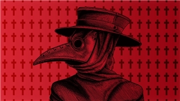 Im Mittelalter trugen Ärzte sogenannte Pestmasken, weil sie dachten, dass die Krankheit durch schlechte Lüfte übertragen wird. In den Schnabel stopften sie wohlriechende Schwämme.