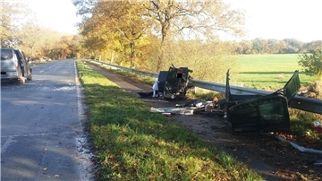 Unfallstelle zwischen Langen und Sievern