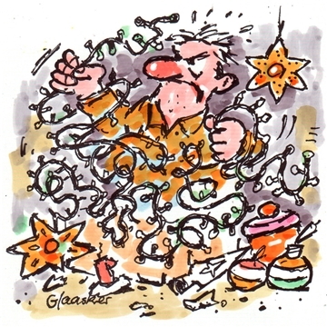 Immer wieder ein „Spaß“, die Lichterkette zu entwirren.