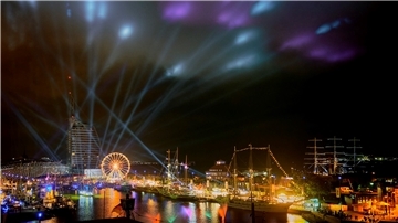 Ein Feuerwerk in Bremerhaven