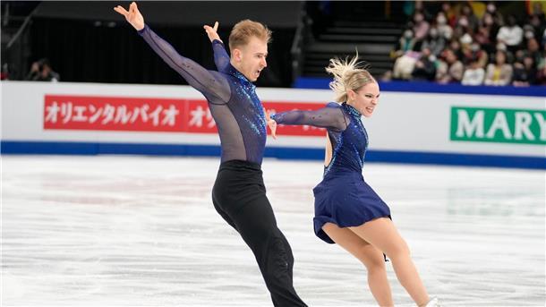 In Aktion: Natalie Taschlerova und Filip Taschler aus der Tschechischen Republik treten bei der Eiskunstlauf Weltmeisterschaft in Japan an.