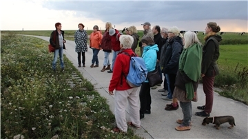 In Cappel-Neufeld informiert Hummel-Expertin Kerstin Hälbig über das Hummelschutzprojekt an der Wurster Küste.