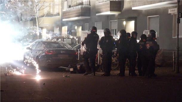 Polizei in der Silvesternacht.
