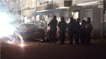 Polizei in der Silvesternacht.