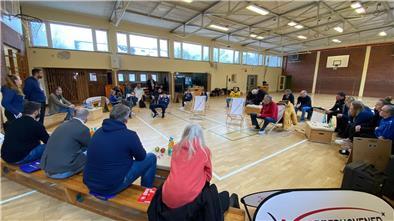 In der Sporthalle der Lutherschule gab es einen sportpolitischen Austausch der Sportjugend.