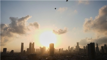 In der Stadt Tel Aviv in Israel wurde in den letzten Tage oft Alarm wegen Luftangriffen ausgelöst.