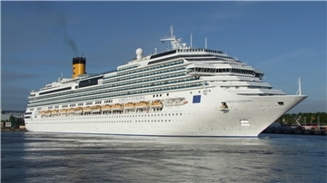 Ein Kreuzfahrtschiff des Unternehmens Costa. 