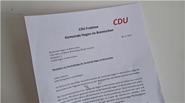 In Hagen bringt die CDU eine Resolution zur schlechten Finanzierung der Kommunen bei der nächsten Sitzung des Rates ein. 