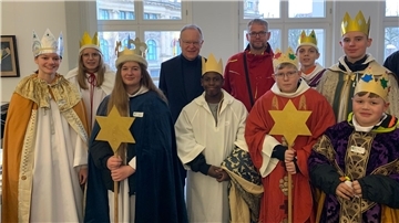 Sternsinger aus Nordenham und Butjadingen bei Stephan Weil