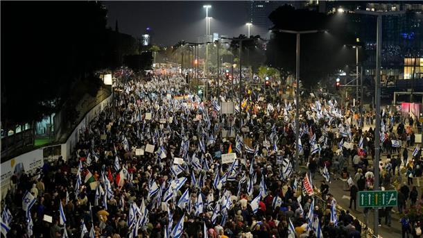 In Israel kam es wegen der umstrittenen Justizreform immer wieder zu Protesten.
