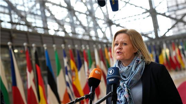 Innenministerin Nancy Faeser in Brüssel.