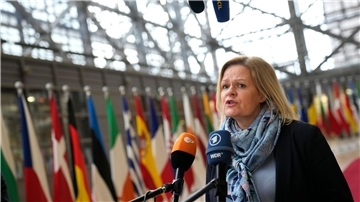 Innenministerin Nancy Faeser in Brüssel.
