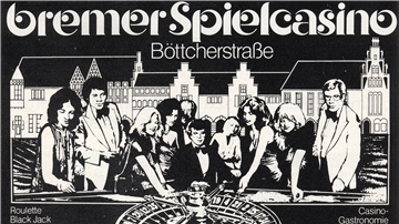 Inserate zeigen Zeitgeist: Im Party-Stil der 80er-Jahre warb das Bremer Spielcasino im Merian von 1982.