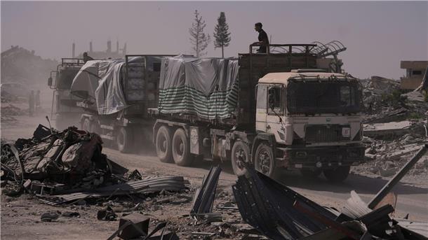Inzwischen lässt Israel wieder humanitäre Güter in den abgeriegelten Gazastreifen. 