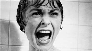 Janet Leigh als Marion Crane in der berühmten Dusch-Szene des Films "Psycho" (1960). Am 16. Juni 1960 wurde der Film erstmals in den USA gezeigt.