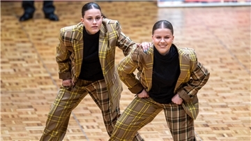 Janne Ramrath (links) und Alexia Stielow holten sich beim Deutschland Cup im Popping Duo die Bronzemedaille.