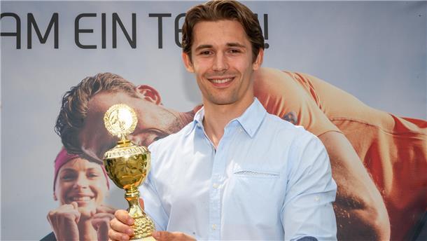 Jozo Tunjic hat im vergangenen Jahr den Torjägerpokal der NORDSEE-ZEITUNG gewonnen.
