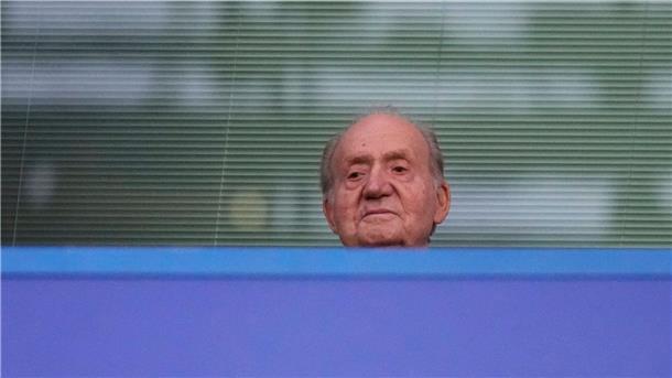 Juan Carlos beim Fußballspiel Chelsea gegen Real Madrid.