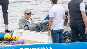 Juan Carlos ging bei einem seiner seltenen Heimatbesuche in Sanxenxo im Nordwesten Spaniens segeln.