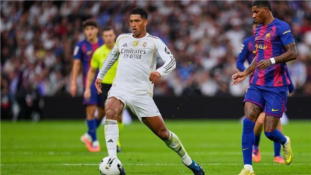 Real setzt sich mit Clásico-Sieg von Barcelona ab Jude Bellingham (l) gelang das 2:1 für die Gastgeber.