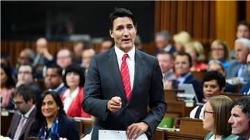 Kanadas Premierminister Justin Trudeau während einer Fragestunde im House of Commons.