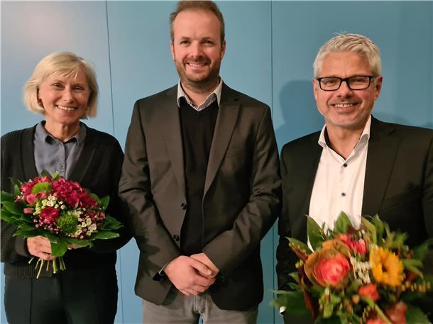 Gruppenfoto Karin Goldmann, Benjamin Bünemann und Andreas Helberg.