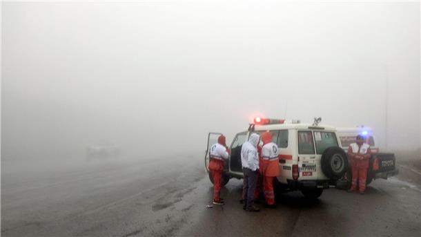 Helikopterunfall: Suche nach Irans Präsidenten Kaum Sicht in der Nähe des Unglücksortes.