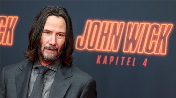 Keanu Reeves stellt „John Wick: Kapitel 4“ in Berlin vor.