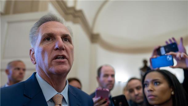 Die Uhr tickt: Keine Einigung im US-Schuldenstreit Kevin McCarthy - nach einem privaten Gespräch mit seinen republikanischen Kollegen im Kapitol.