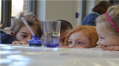 Kita-Kinder und Erstklässler arbeiten in den Gruppen des "Brücke"-Projekts an der Aue-Mehde-Grundschule Zeven zusammen. 