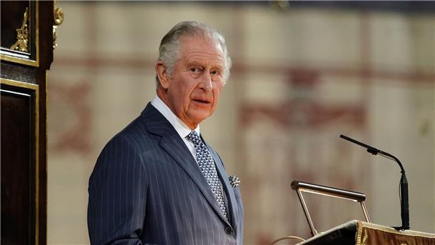 König Charles III. bei seiner Rede im   Gottesdienst zum Commonwealth Day.